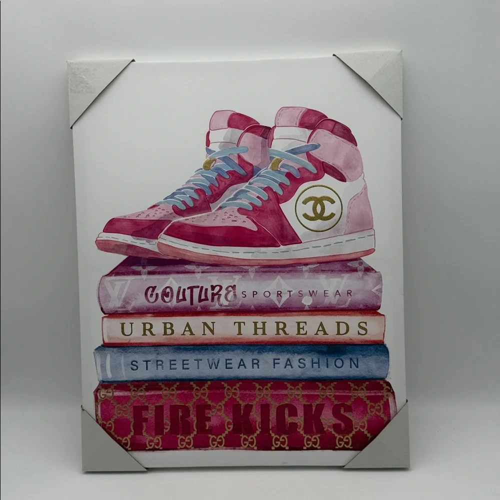 Inspiration Design‎ Stylish Pink High-Top Sneakers 20x16